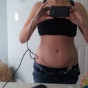 A pic of my scar at 5 1/2 mos without any coverup.  It's definitely lightening but you can still see it pretty well.  Also, I'm actually 5 lbs heavier now than before the procedure but don't look or feel it.  So nice!