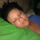 hubby took pic of me sleeping... i think i moved too much last night cuz it was bleeding a bit around a drain entrance