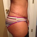 Swelling is subsiding on my flanks, so my stretch marks' swellings going down as well. Yay! My booty's looking good too! Nice and jiggly.
