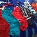 Cleaning out the closet.....Good bye tankini hello bikini! Lol ... Crossing my fingers hoping I won't need these any more.