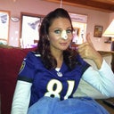 Cheering for my Baltimore Ravens before the game, Finally got to put a little bit of makeup on, and do my hair!