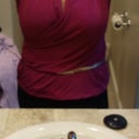 Couldn't ever wear this blouse due to back-fat and belly fat rolls.  Really pleased with my lipo to the bra fat areas too!