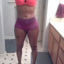 front view 9 weeks abs starting to show