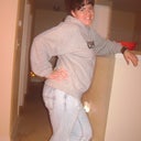 Before picture, you can see that in the sweater I have a pouch, it has to go