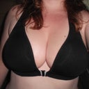 Frontal view in a wireless, unpadded "sports" bra