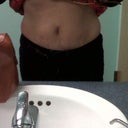 right before procedure. my love handles are 33 1/2 inches around.
