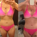 Same bikini, 8 weeks to 19 weeks. Pretty significant difference. I've also lost about 3% body fat in those 11 weeks though.