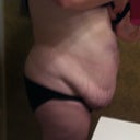 Love slab of fat hanging down. No matter what I do this look never leaves. YUCK!