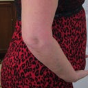 before...holding my "apron" up...yug...