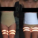 Bought a spanx from Walmart to wear under compression garment. Makes it so compression garment doesn't pinch when sitting and skin is smoothed out better. Feels good, I will wear only Spanx in the next few weeks :)