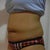 Frowny face from the side and my slight saddlebags....its shocking to see my body like this.  I'll just close my eyes.  LOL
