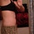 5.5 Weeks. Profile. Notice the very visible line (indentation) an inch above the belly button.
