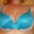 Pretty blue bra hugging the girls
