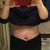 With clothes on. Love these pants but they do fall down a lot. The waist band is nice.