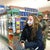 Day one. Grocery store already, lots of flood dripping out of my nose. That's what that contraption is there for above my lip