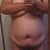 front hanging belly no underwear! yuck!
