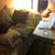 My "nest" where I've spent the last 12 nights. I nestle myself between all the green pillows and prop a stack of pillows under my knees. Comfy!