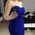 Sexy blue dress. I love this! And no bra! :)