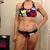 I know this isn't a super sexy bikini, it's my sporty one.  The back ties so it's not so sports bra-ish.  It's a nice one to get sporty in and not worry about the girls making an unscheduled appearance. Ha!