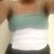 this is me with the 2- piece garment on the white piece is just for the stomach and the black tights are for the butt with the cut out