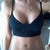 In a sports bra