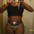 Front View 7 Wk Post Op. The cotton Ball is to prevent any leakage from my belly button
