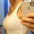 Profile with sports bra...not too big here. I like this look...if only it was pain free.