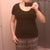 Put on a real shirt today! still squished in this sports bra though.