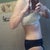 Side shot of the morning belly before swelling.
