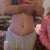 4 wks 6 days. my princess on the side. hehe