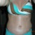 Front View Shiny tummy from my shea butter!