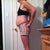 Side view 3 weeks pre-op.  My youngest is 3 yrs old, and I look 5 months pregnant all the time