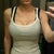 in a snug tank top