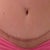 Tummy, middle section the darkest and slightly raised