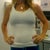 With 325 sizer on my right breast, 350 sizer on my left breast in tank top.