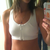 Before with zip-up sports bra