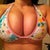 This bikini top was a gift and has never fit.