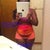 Sarong wrapped tightly around tummy, to minimize swelling while out of garment while waiting for  massage, laundry, etc.